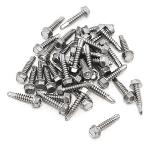 Red Hound Auto 40 Marine Hex Head Self Drilling Screw Set Number 12 x 1 Inch for Wood Metal Plastics 304 SS Stainless Steel Corrosion Resistant