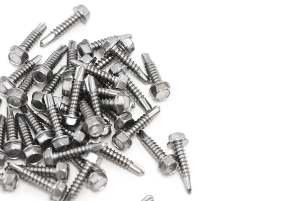 Red Hound Auto 50 Marine Hex Head Self Drilling Screw Set Number 12 x 1 Inch for Wood Metal Plastics 304 SS Stainless Steel Corrosion Resistant