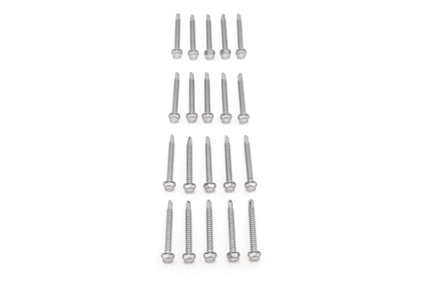 Red Hound Auto 20 Marine Hex Head Self Drilling Screw Set Number 12 x 2 Inches for Wood Metal Plastics 305 SS Stainless Steel Corrosion Resistant