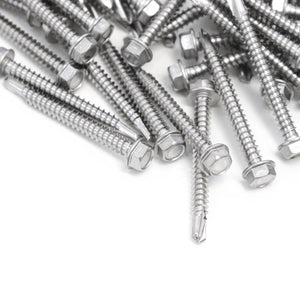 Red Hound Auto 100 Marine Hex Head Self Drilling Screw Set Number 12 x 2 Inches for Wood Metal Plastics 305 SS Stainless Steel Corrosion Resistant