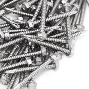 Red Hound Auto 160 Marine Hex Head Self Drilling Screw Set Number 12 x 2 Inches for Wood Metal Plastics 305 SS Stainless Steel Corrosion Resistant