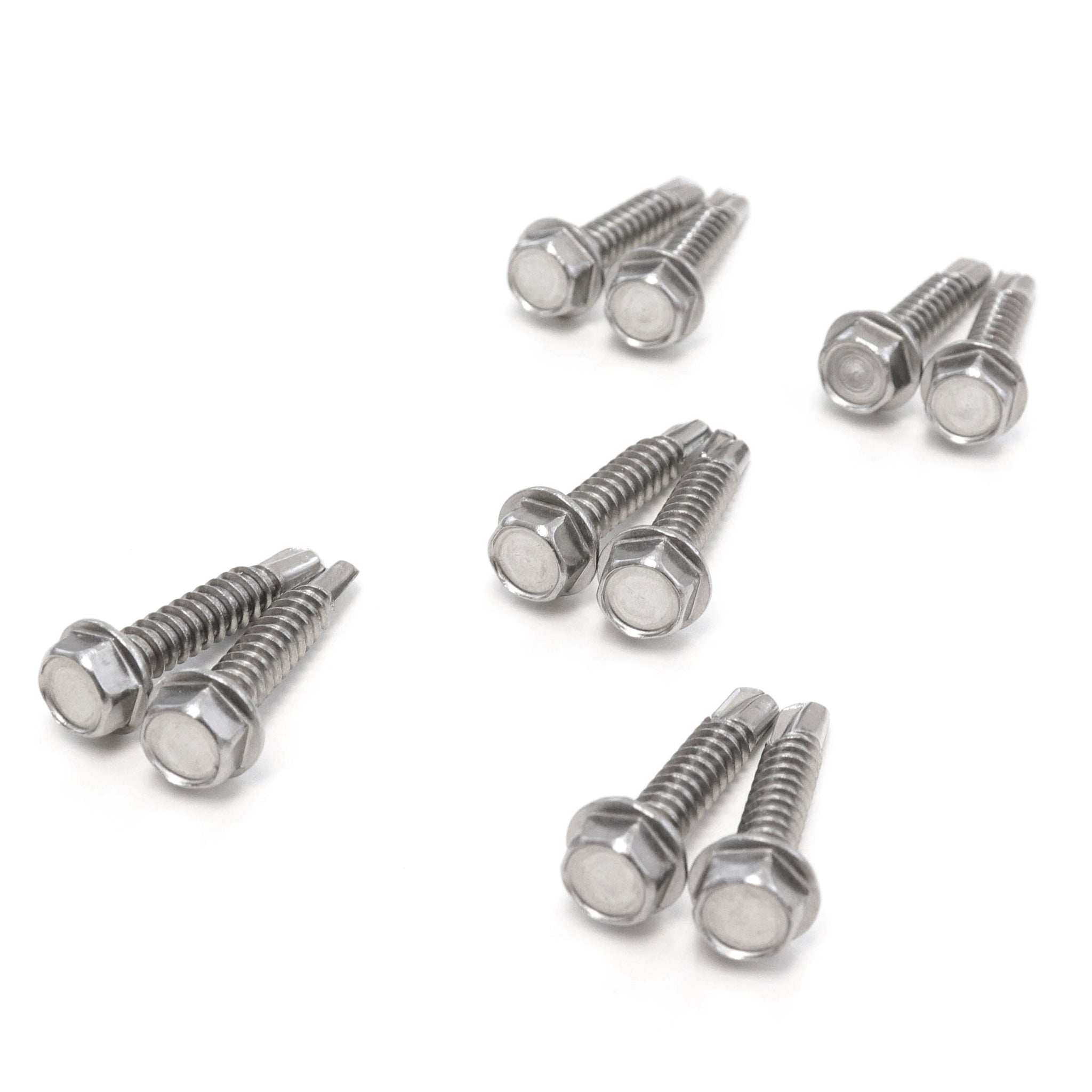 Red Hound Auto 10 Marine Hex Head Self Drilling Screw Set Number 14 x 1.25 Inches for Wood Metal Plastics 304 SS Stainless Steel Corrosion Resistant