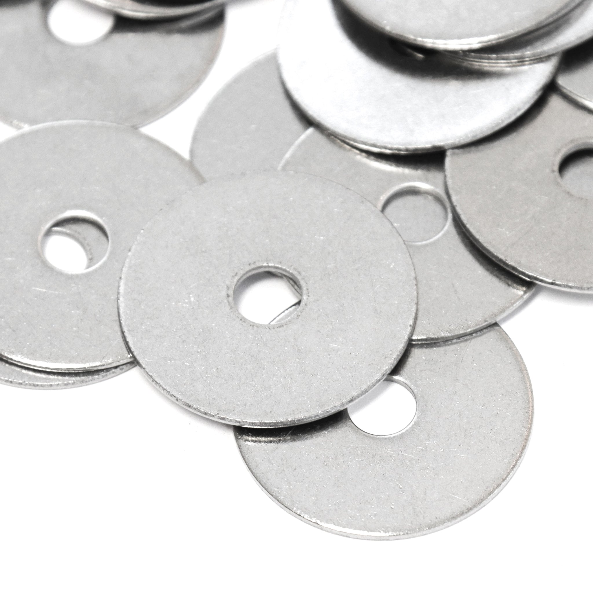 Red Hound Auto 50 Flat Fender Washers Set Fits 1/4 Inch .281 Inch ID Hole Size, 1.25 Inch OD for 304 SS Stainless Steel Corrosion Resistant