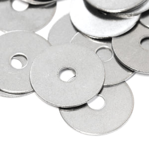 Red Hound Auto 50 Flat Fender Washers Set Fits 1/4 Inch .281 Inch ID Hole Size, 1.25 Inch OD for 304 SS Stainless Steel Corrosion Resistant