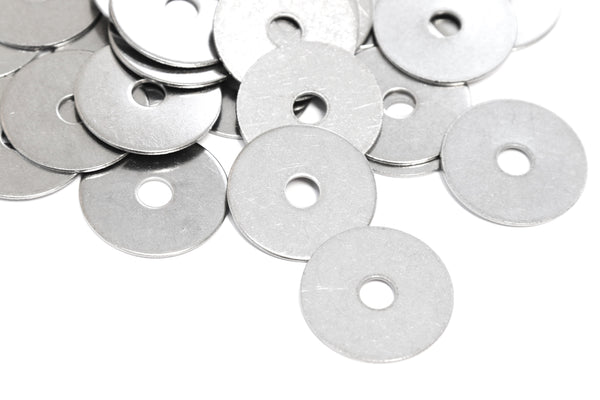 Red Hound Auto 50 Flat Fender Washers Set Fits 1/4 Inch .281 Inch ID Hole Size, 1.25 Inch OD for 304 SS Stainless Steel Corrosion Resistant