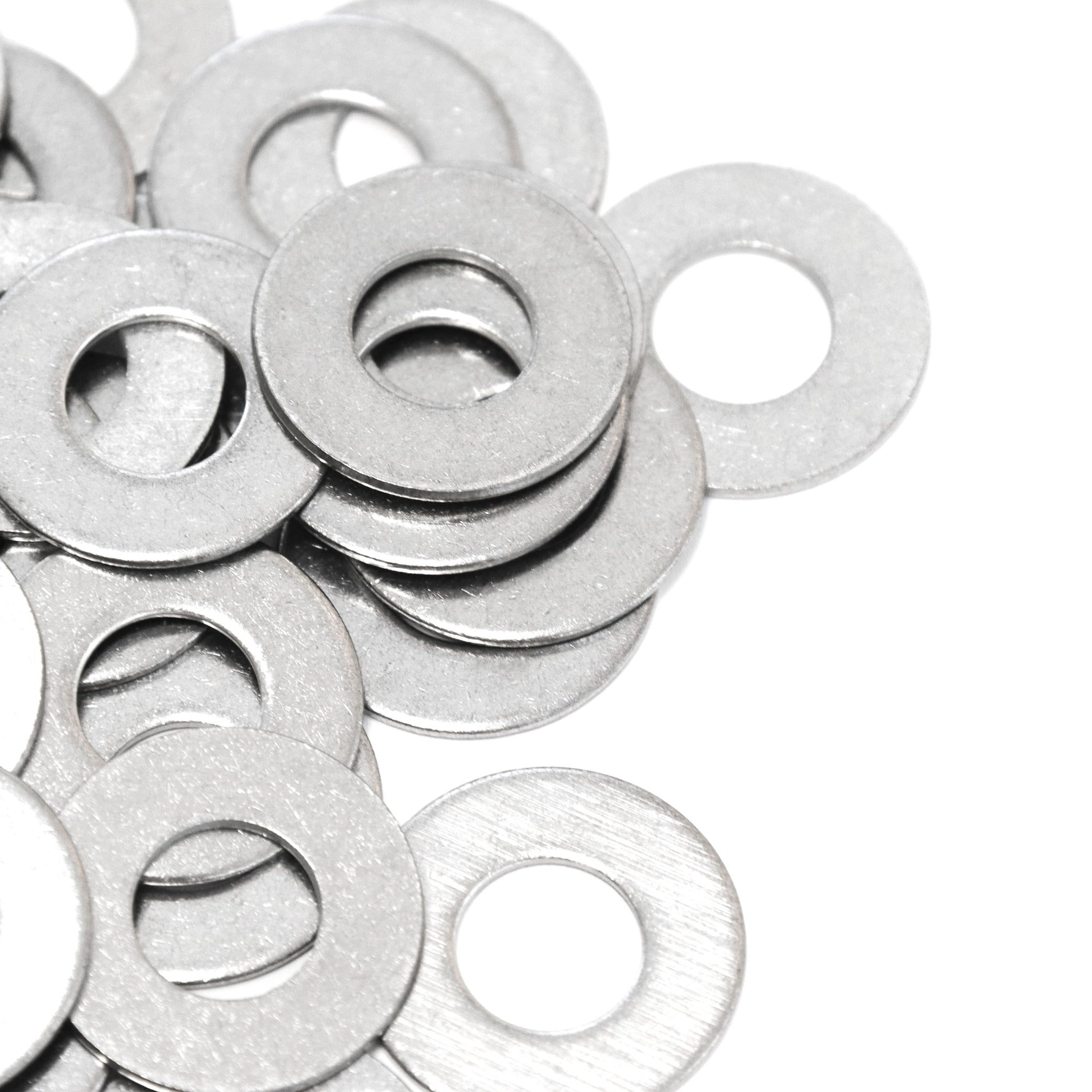 Red Hound Auto 50 Flat Standard Washers Set Fits 3/8 Inch .406 Inch ID Hole Size, .875 Inch OD for 304 SS Stainless Steel Corrosion Resistant