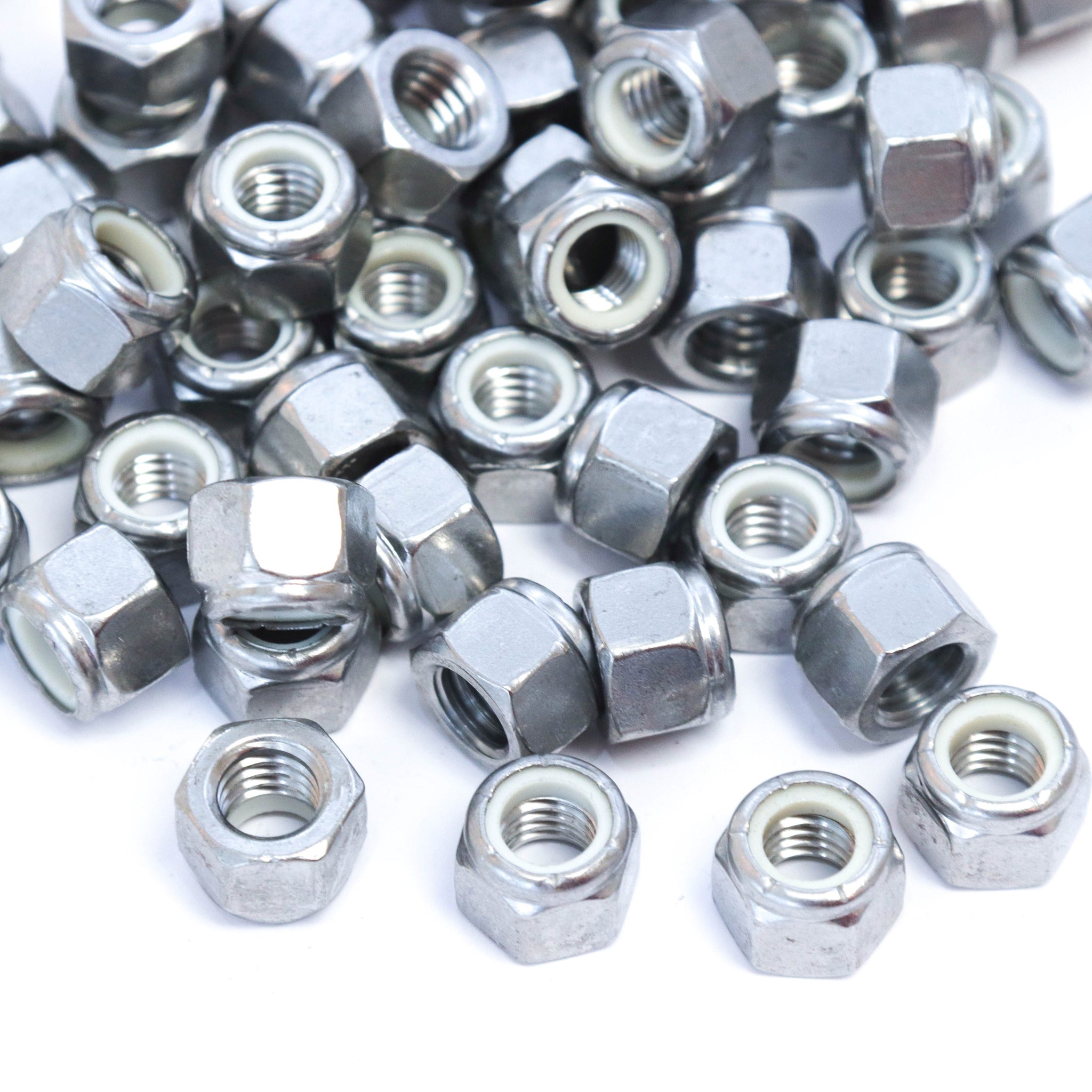Red Hound Auto 80 Nylon Insert Lock Nut Set 3/8 Inch Diameter Hole Size for Bolt or Threaded Stud 304 SS Stainless Steel Corrosion Resistant 16 Standard Coarse Thread