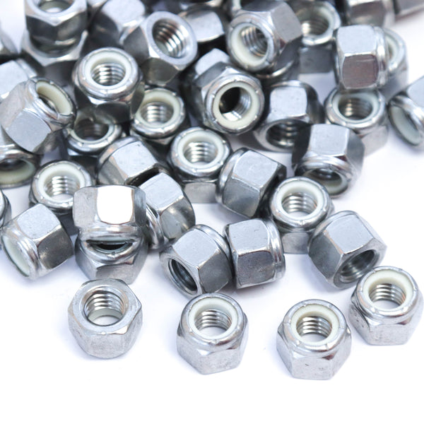 Red Hound Auto 80 Nylon Insert Lock Nut Set 3/8 Inch Diameter Hole Size for Bolt or Threaded Stud 304 SS Stainless Steel Corrosion Resistant 16 Standard Coarse Thread