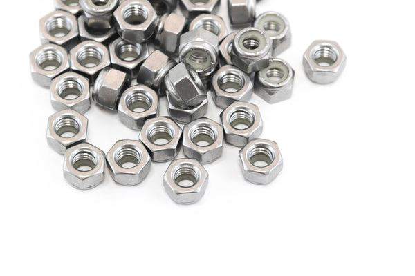 Red Hound Auto 50 Nylon Insert Lock Nut Set 5/16 Inch Diameter Hole Size for Bolt or Threaded Stud 304 SS Stainless Steel Corrosion Resistant 18 Standard Coarse Thread