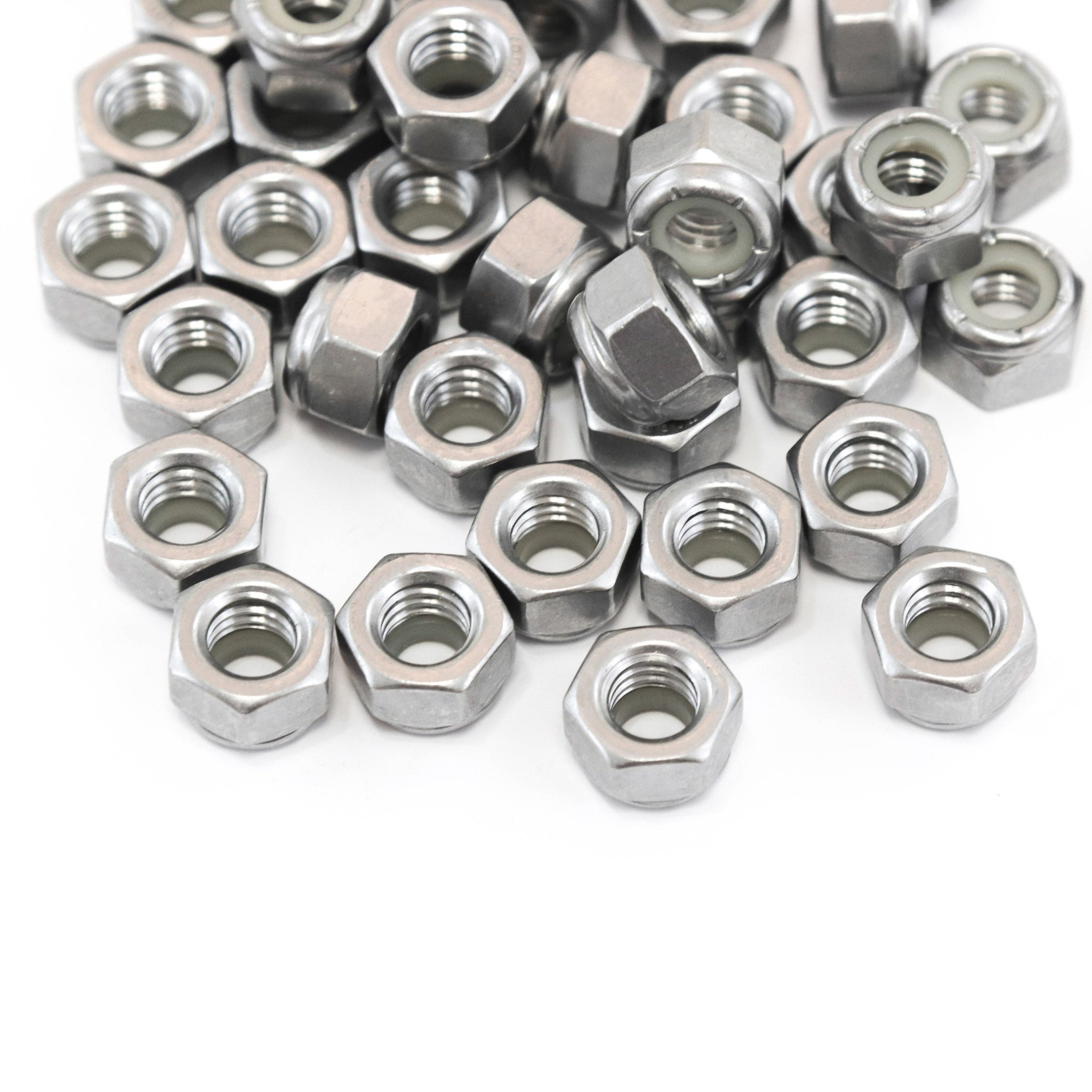 Red Hound Auto 40 Nylon Insert Lock Nut Set 5/16 Inch Diameter Hole Size for Bolt or Threaded Stud 304 SS Stainless Steel Corrosion Resistant 18 Standard Coarse Thread