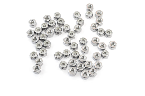 Red Hound Auto 40 Nylon Insert Lock Nut Set 1/4 Inch Diameter Hole Size for Bolt or Threaded Stud 304 SS Stainless Steel Corrosion Resistant 20 Standard Coarse Thread