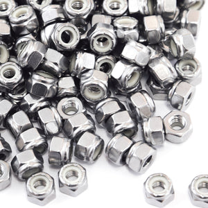 Red Hound Auto 160 Nylon Insert Lock Nut Set 1/4 Inch Diameter Hole Size for Bolt or Threaded Stud 304 SS Stainless Steel Corrosion Resistant 20 Standard Coarse Thread