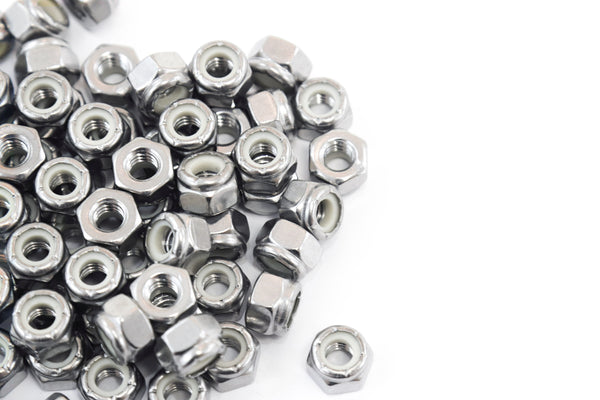 Red Hound Auto 160 Nylon Insert Lock Nut Set 1/4 Inch Diameter Hole Size for Bolt or Threaded Stud 304 SS Stainless Steel Corrosion Resistant 20 Standard Coarse Thread