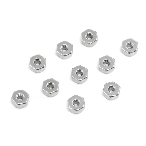 Red Hound Auto 10 Nylon Insert Lock Nut Set Number 6 Diameter Hole Size for Bolt or Threaded Stud 304 SS Stainless Steel Corrosion Resistant 32 Standard Coarse Thread