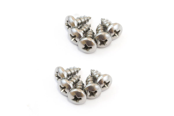 Red Hound Auto 10 Marine Pan Head Self Tapping Screw Set Type A No. 8 x .375 Inches for Wood Metal Plastics 8 x 3/8 304 SS Stainless Steel Corrosion Resistant