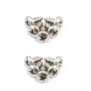 Red Hound Auto 10 Marine Pan Head Self Tapping Screw Set Type A No. 8 x .375 Inches for Wood Metal Plastics 8 x 3/8 304 SS Stainless Steel Corrosion Resistant