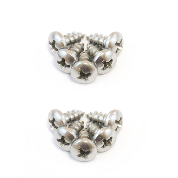 Red Hound Auto 10 Marine Pan Head Self Tapping Screw Set Type A No. 8 x .375 Inches for Wood Metal Plastics 8 x 3/8 304 SS Stainless Steel Corrosion Resistant