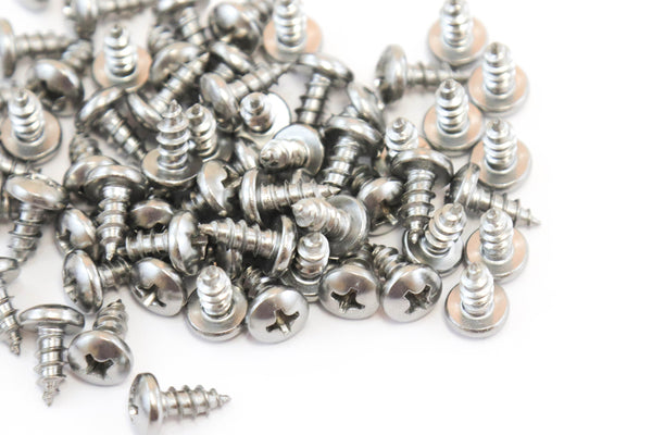 Red Hound Auto 50 Marine Pan Head Self Tapping Screw Set Type A No. 8 x .375 Inches for Wood Metal Plastics 8 x 3/8 304 SS Stainless Steel Corrosion Resistant