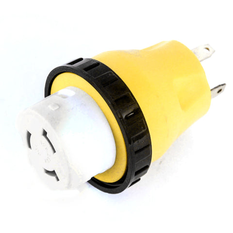 Red Hound Auto RV Electrical Locking Adapter 30A Male to 50A Female Locking Plug Connector