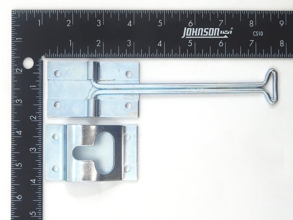 Red Hound Auto 25 Metal T-Style Door Holder Entry Door Catches 6 Inch Long Compatible with RV Trailer Camper Exterior Door Hold Hook & Keeper Hardware Zinc Plated Steel