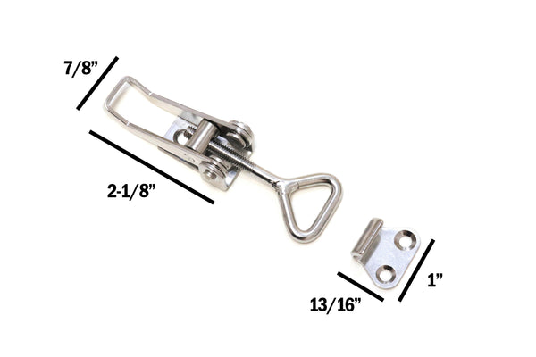 Red Hound Auto 12 Pull Latch Toggle Clamps Adjustable 304 Stainless Steel Marine Grade for Cabinets Doors Storage Boxes and More 2-1/8 Inch 54 mm