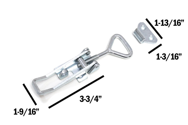 Red Hound Auto 4 Pull Latch Toggle Clamps Adjustable Coated Steel for Cabinets Doors Storage Boxes and More Large 3-3/4 Inch 100 mm