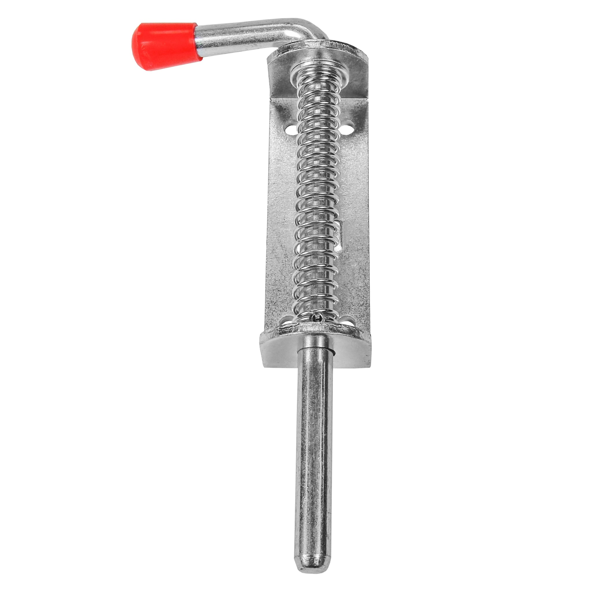 Red Hound Auto 1 Pc Metal Lock Barrel Bolt Spring Loaded Latch Extra Large 8.5 Inches Long w Grip Heavy Duty Zinc Coated Steel