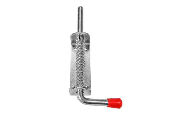 Red Hound Auto 1 Pc Metal Lock Barrel Bolt Spring Loaded Latch Extra Large 8.5 Inches Long w Grip Heavy Duty Zinc Coated Steel