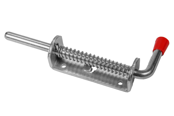 Red Hound Auto 1 Pc Metal Lock Barrel Bolt Spring Loaded Latch Extra Large 8.5 Inches Long w Grip Heavy Duty Zinc Coated Steel