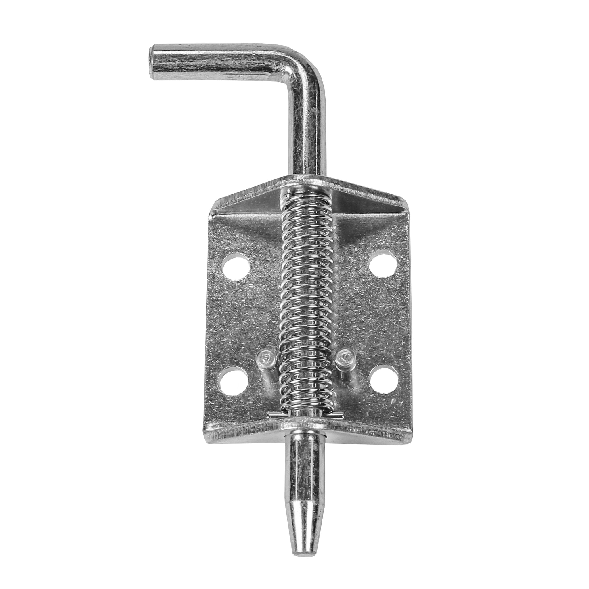 Red Hound Auto 1 Pc Metal Lock Barrel Bolt Spring Loaded Latch 5 Inches Long Heavy Duty Zinc Coated Steel