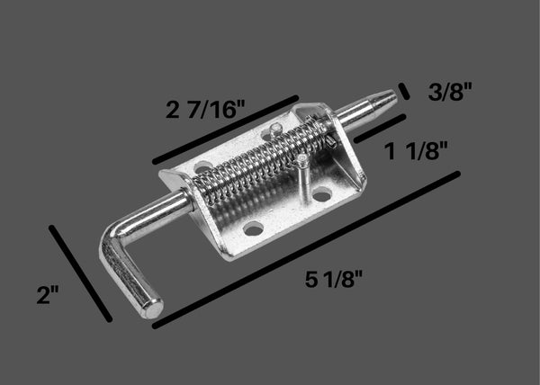 Red Hound Auto 10 Pc Metal Lock Barrel Bolt Spring Loaded Latch 5 Inches Long Heavy Duty Zinc Coated Steel