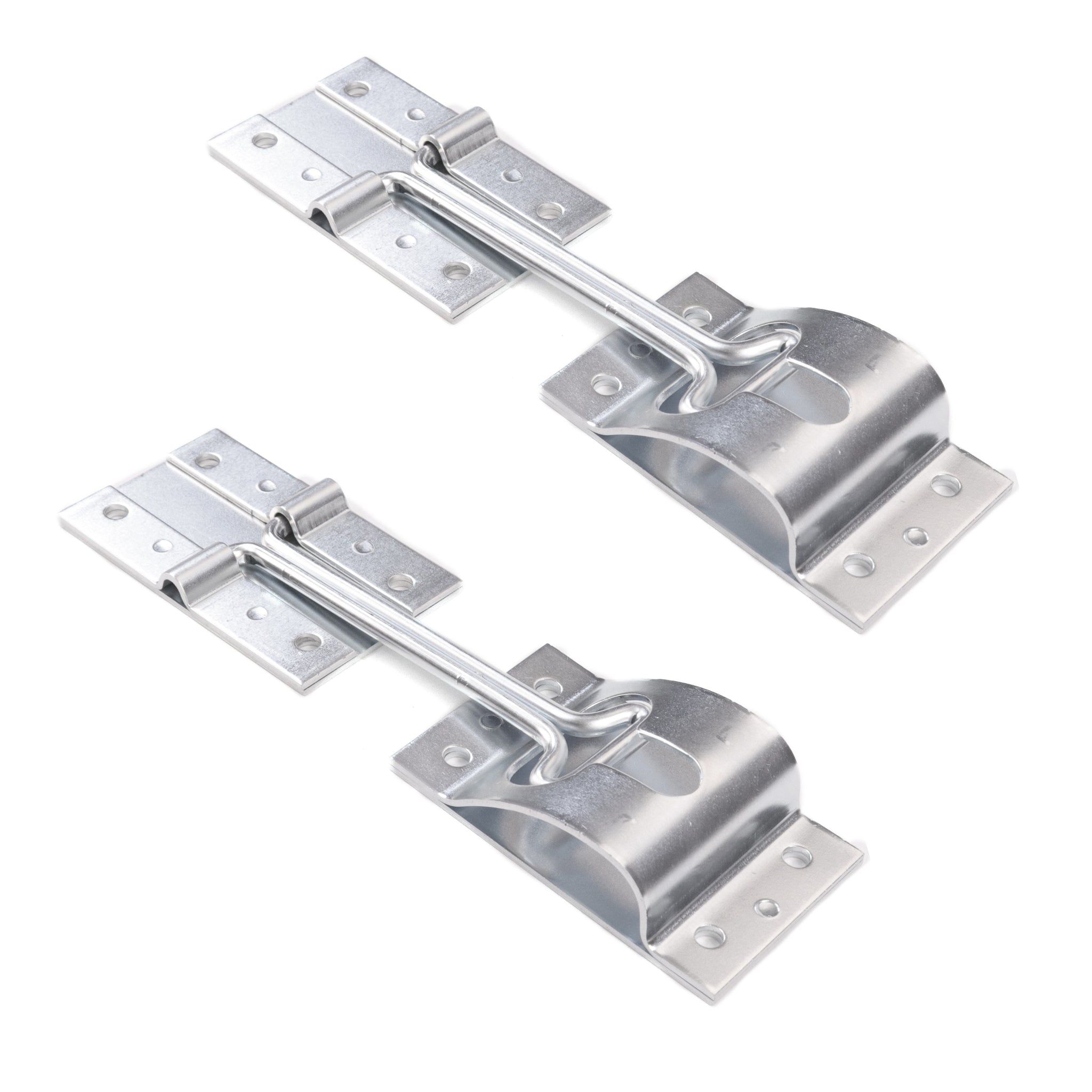 Red Hound Auto 2 Metal T-Style Door Holder Entry Door Catches 4 Inch Long Compatible with RV Trailer Camper Exterior Door Hold Hook & Keeper Hardware Zinc Plated Steel