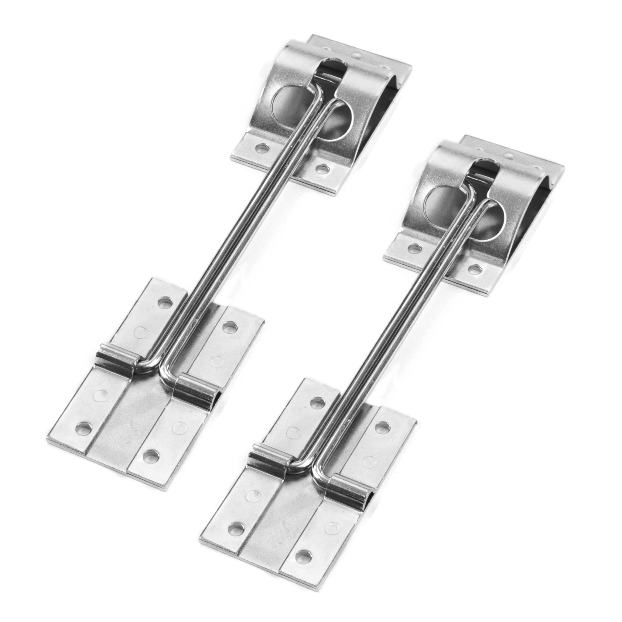 Red Hound Auto 2 Metal T-Style Door Holder Entry Door Catches 6 Inch Long Compatible with RV Trailer Camper Exterior Door Hold Hook & Keeper Hardware Zinc Plated Steel