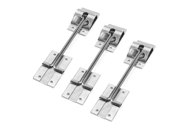 Red Hound Auto 3 Metal T-Style Door Holder Entry Door Catches 6 Inch Long Compatible with RV Trailer Camper Exterior Door Hold Hook & Keeper Hardware Zinc Plated Steel