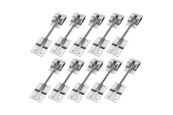 Red Hound Auto 50 Metal T-Style Door Holder Entry Door Catches 6 Inch Long Compatible with RV Trailer Camper Exterior Door Hold Hook & Keeper Hardware Zinc Plated Steel