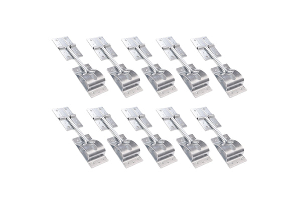 Red Hound Auto 10 Metal T-Style Door Holder Entry Door Catches 4 Inch Long Compatible with RV Trailer Camper Exterior Door Hold Hook & Keeper Hardware Zinc Plated Steel