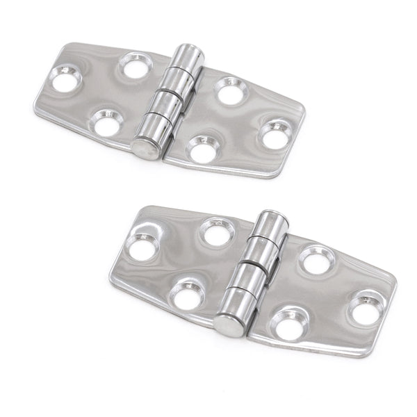 Red Hound Auto Boat RV Door Hinges Polished Stainless Steel Marine Grade for Cabinets Hatches 3 x 1.5 Inches Set of 2