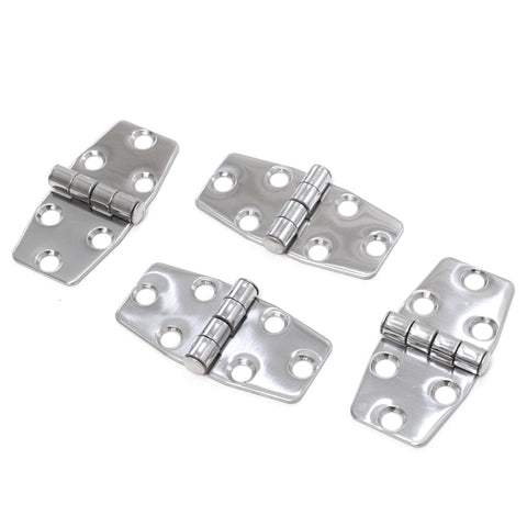 Red Hound Auto Boat RV Door Hinges Polished Stainless Steel Marine Grade for Cabinets Hatches 3 x 1.5 Inches Set of 4