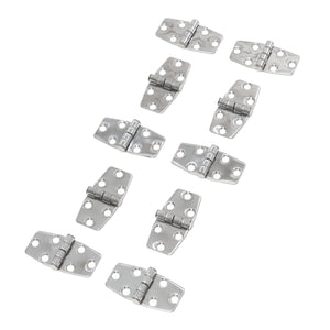 Red Hound Auto Boat RV Door Hinges Polished Stainless Steel Marine Grade for Cabinets Hatches 3 x 1.5 Inches Set of 10