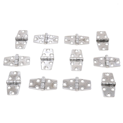 Red Hound Auto Boat RV Door Hinges Polished Stainless Steel Marine Grade for Cabinets Hatches 3 x 1.5 Inches Set of 12