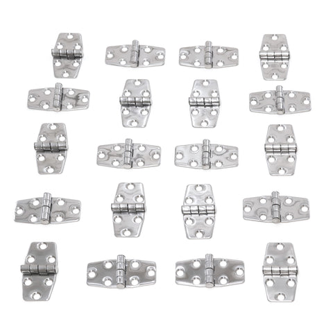 Red Hound Auto Boat RV Door Hinges Polished Stainless Steel Marine Grade for Cabinets Hatches 3 x 1.5 Inches Set of 20