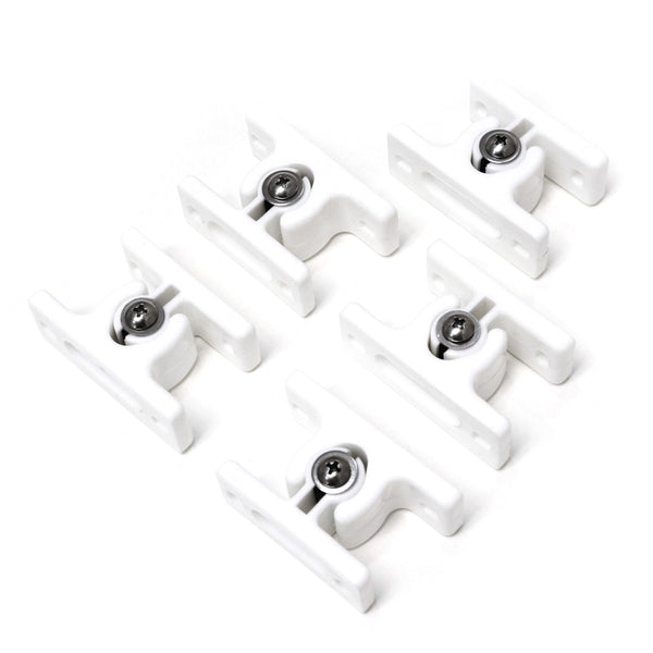 Red Hound Auto 5 Adjustable Door Holders White Nylon Assembly for Sliding or Hinged Doors RV Truck Trailer Motorhome 2-5/8 and 2-1/2 Inches Long Complete Set