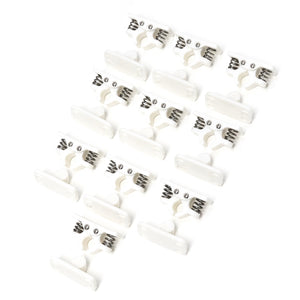 Red Hound Auto 10 Spring Loaded Door Holders White Nylon Assembly for Lockers and Entry Doors RV Truck Trailer Motorhome 2-1/2 Inches Long Complete Set