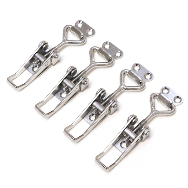 Red Hound Auto 4 Pull Latch Toggle Clamps Adjustable 304 Stainless Steel Marine Grade for Cabinets Doors Storage Boxes and More 2-1/8 Inch 54 mm