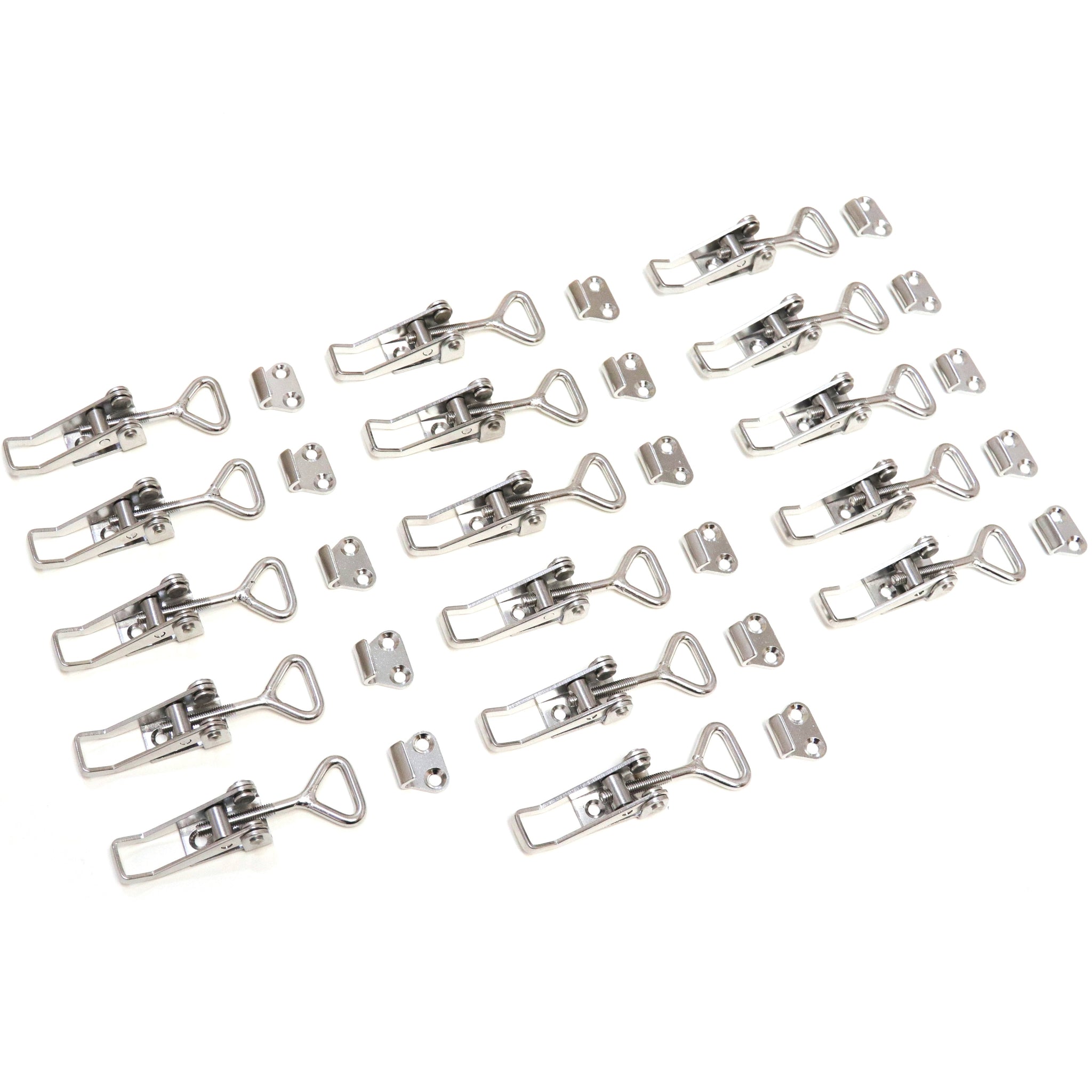 Red Hound Auto 16 Pull Latch Toggle Clamps Adjustable 304 Stainless Steel Marine Grade for Cabinets Doors Storage Boxes and More 2-1/8 Inch 54 mm