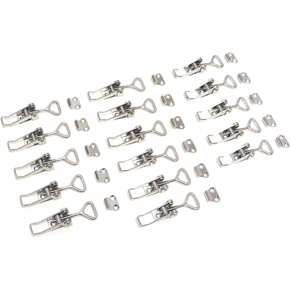 Red Hound Auto 16 Pull Latch Toggle Clamps Adjustable 304 Stainless Steel Marine Grade for Cabinets Doors Storage Boxes and More 2-1/8 Inch 54 mm