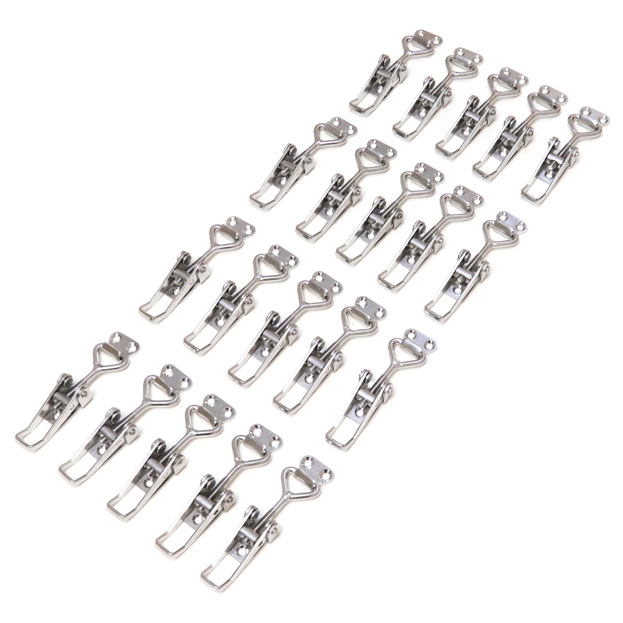 Red Hound Auto 20 Pull Latch Toggle Clamps Adjustable 304 Stainless Steel Marine Grade for Cabinets Doors Storage Boxes and More 2-1/8 Inch 54 mm