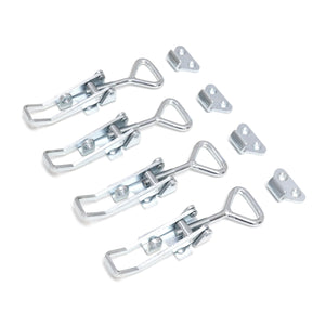 Red Hound Auto 4 Pull Latch Toggle Clamps Adjustable Coated Steel for Cabinets Doors Storage Boxes and More Large 3-3/4 Inch 100 mm