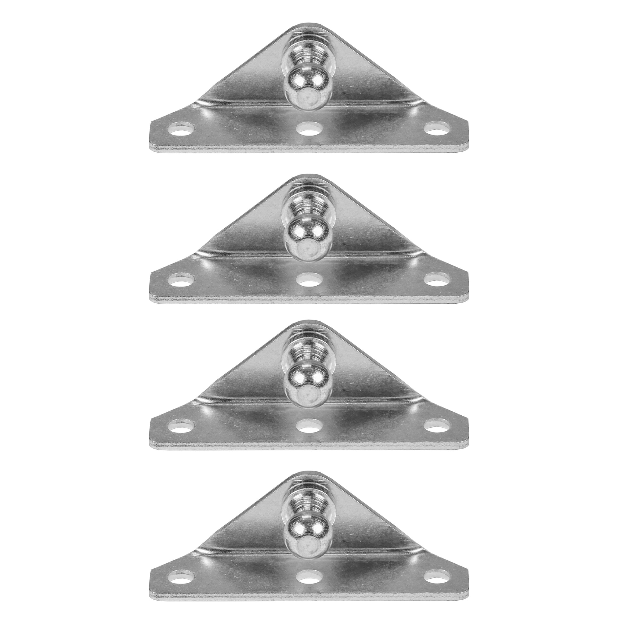 Red Hound Auto 4 Ball Stud Mounting Brackets 10mm Compatible with Gas Prop Strut Spring Lift for RV Camper Toolbox Tonneau Covers Cabinets and More Coated Steel Angled Base Inside Mount