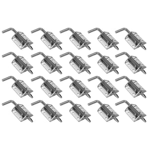 Red Hound Auto 20 Pc Metal Lock Barrel Bolt Spring Loaded Latch 5 Inches Long Heavy Duty Zinc Coated Steel